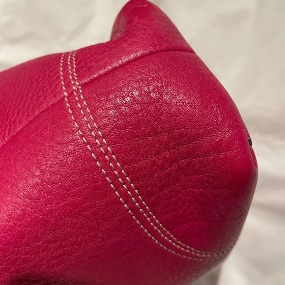 Vintage Fuchsia Hamilton Coach Leather Bag - Picture 13 of 15